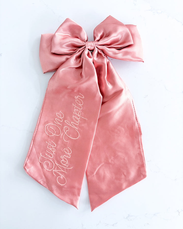 One More Chapter Satin Hair Bow Clip