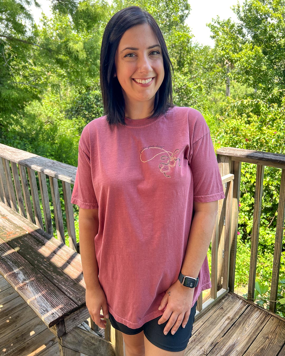 Kaylie Smith shirt featuring a design for Ophelia&