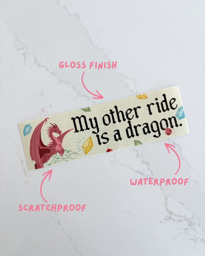 My Other Ride is a Dragon Bumper Sticker
