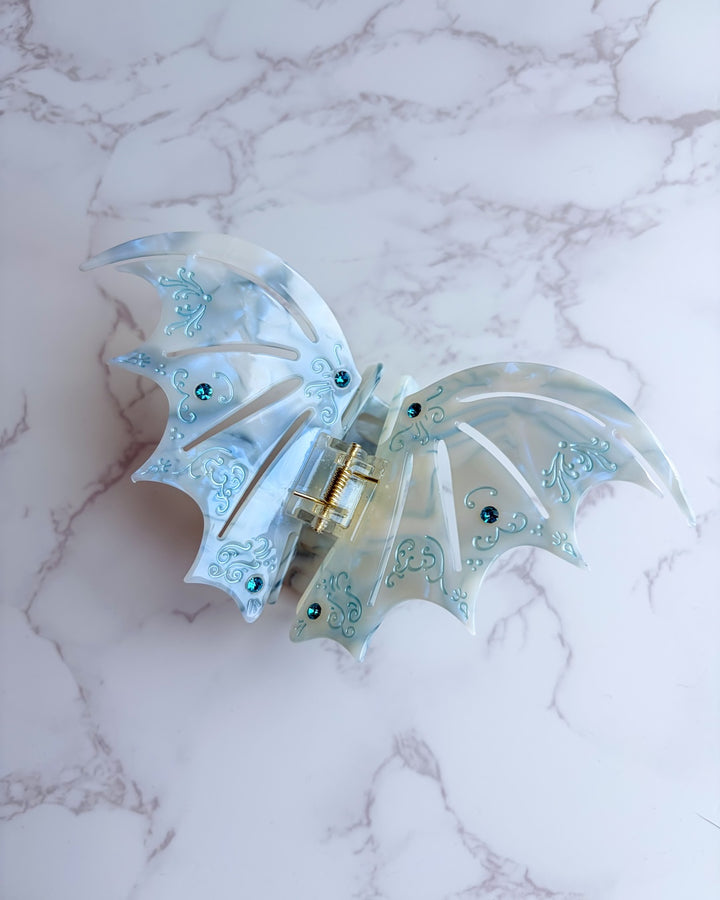 Bat Wing Hair Claw Clip - Pastel Blue