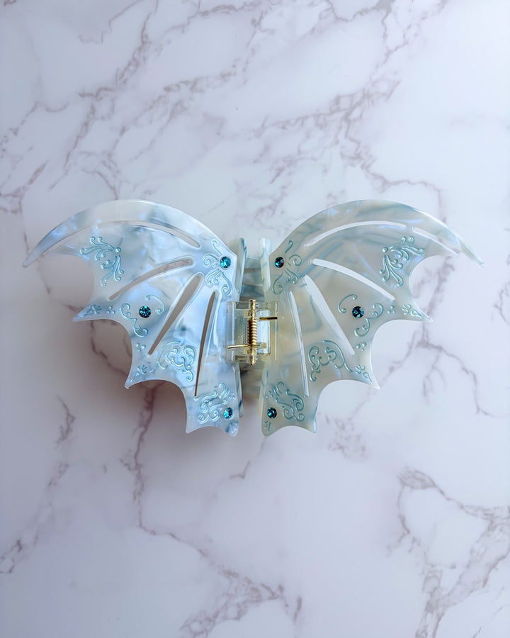 Bat Wing Hair Claw Clip - Pastel Blue
