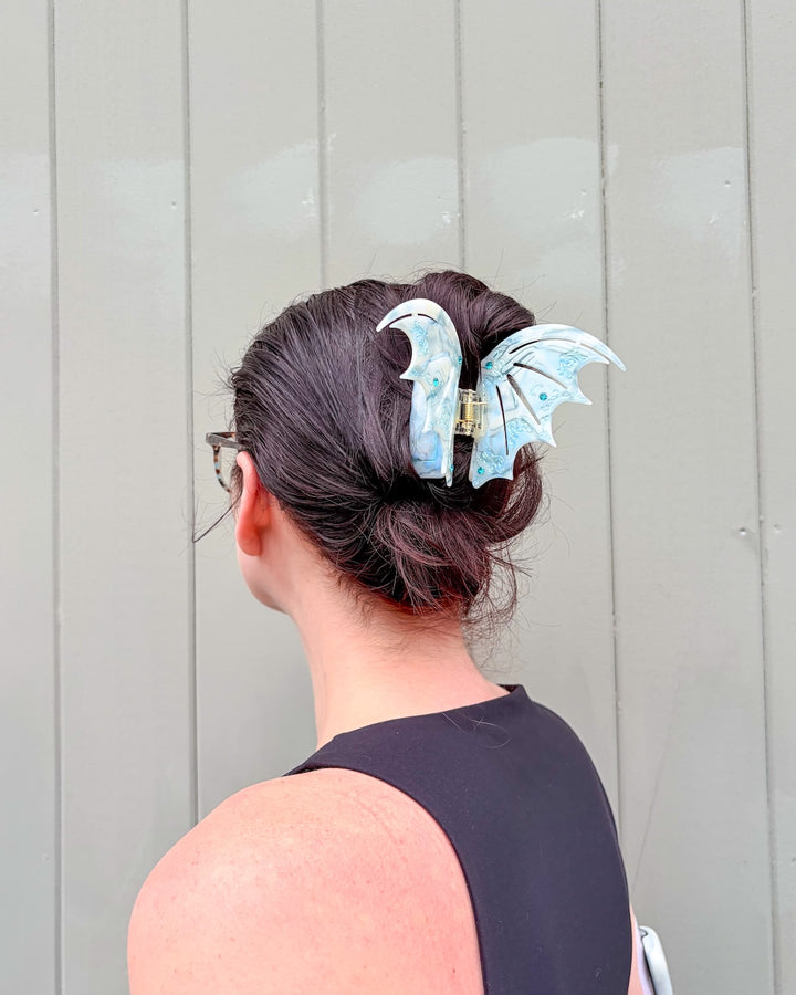 Bat Wing Hair Claw Clip - Pastel Blue