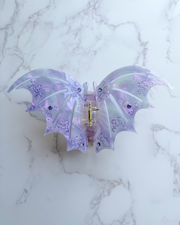 Bat Wing Hair Claw Clip - Pastel Violet