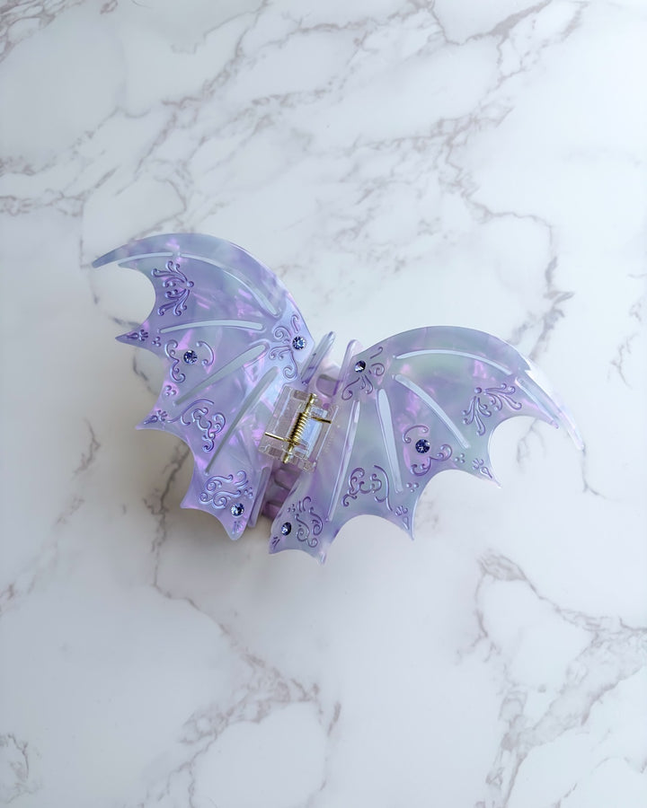 Bat Wing Hair Claw Clip - Pastel Violet