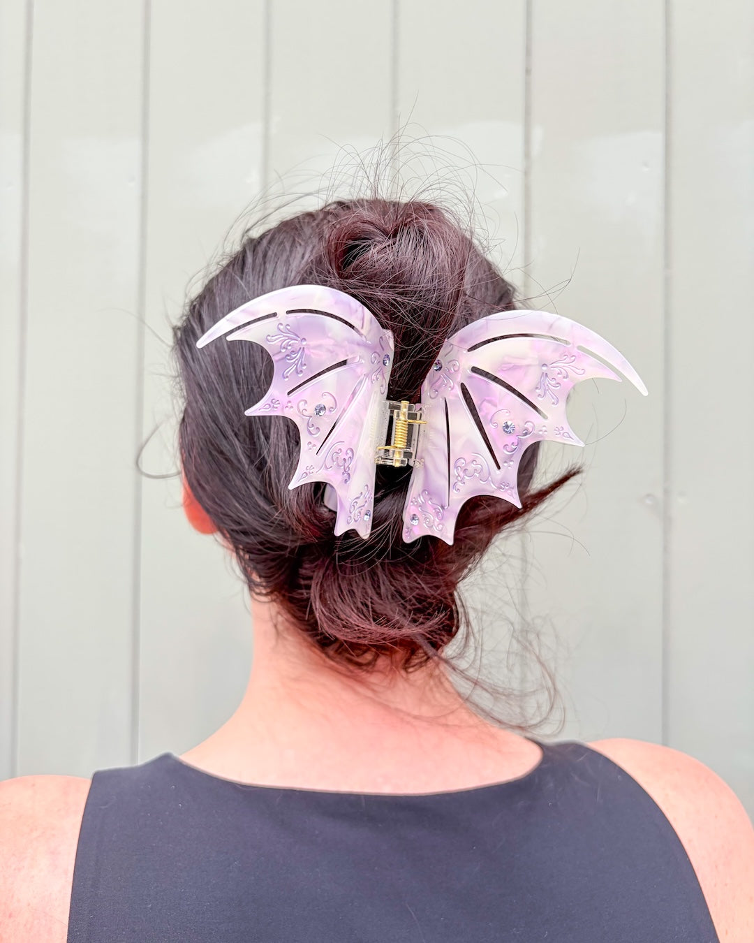 Bat Wing Hair Claw Clip - Pastel Violet