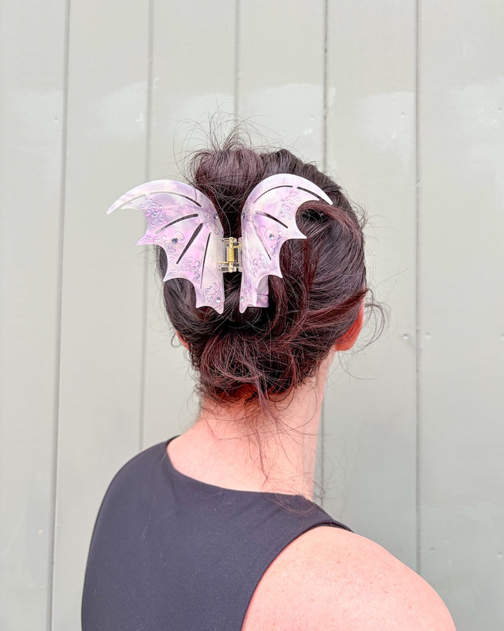 Bat Wing Hair Claw Clip - Pastel Violet