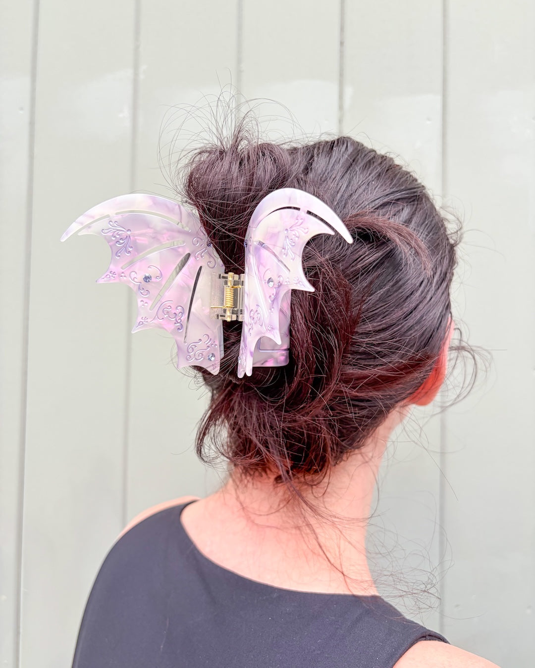 Bat Wing Hair Claw Clip - Pastel Violet