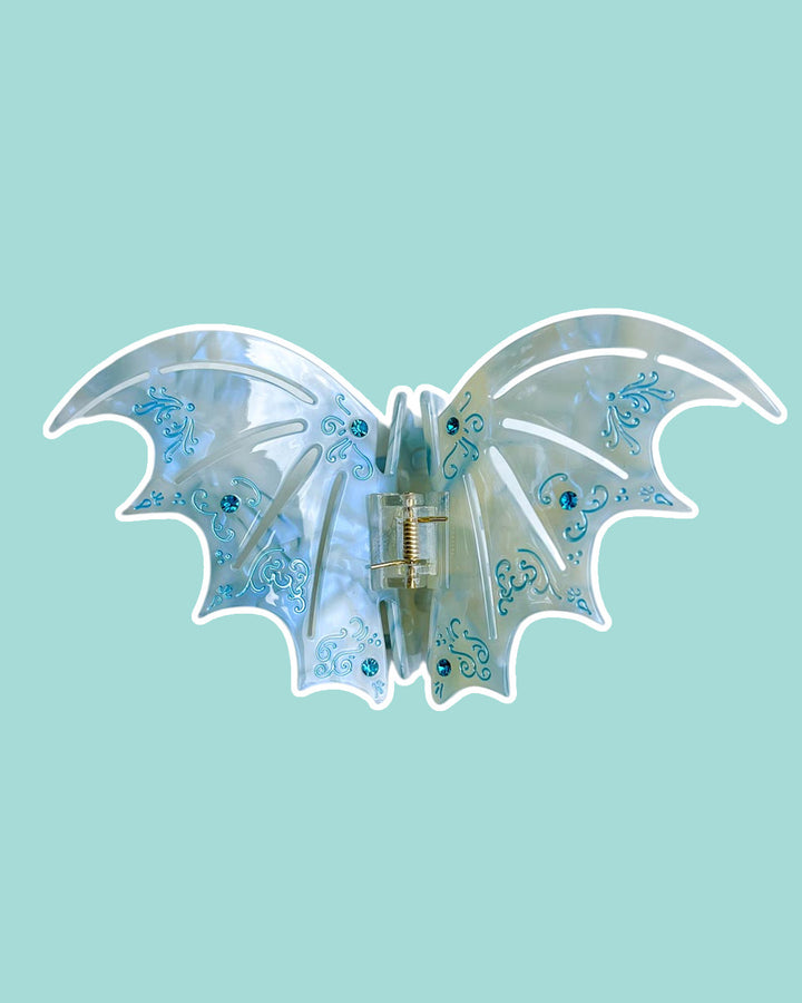 Bat Wing Hair Claw Clip - Pastel Blue
