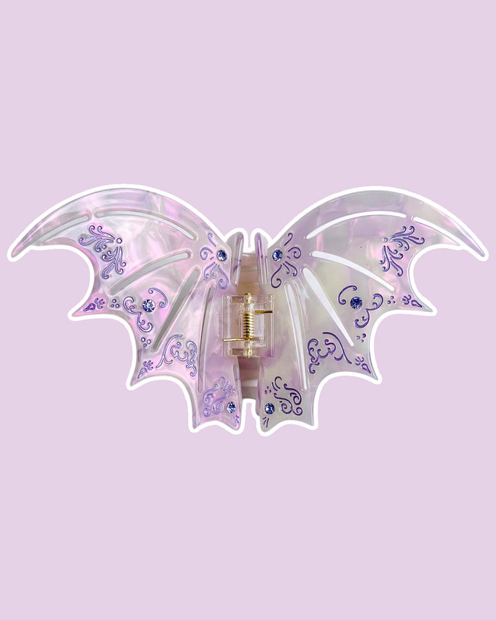 Bat Wing Hair Claw Clip - Pastel Violet