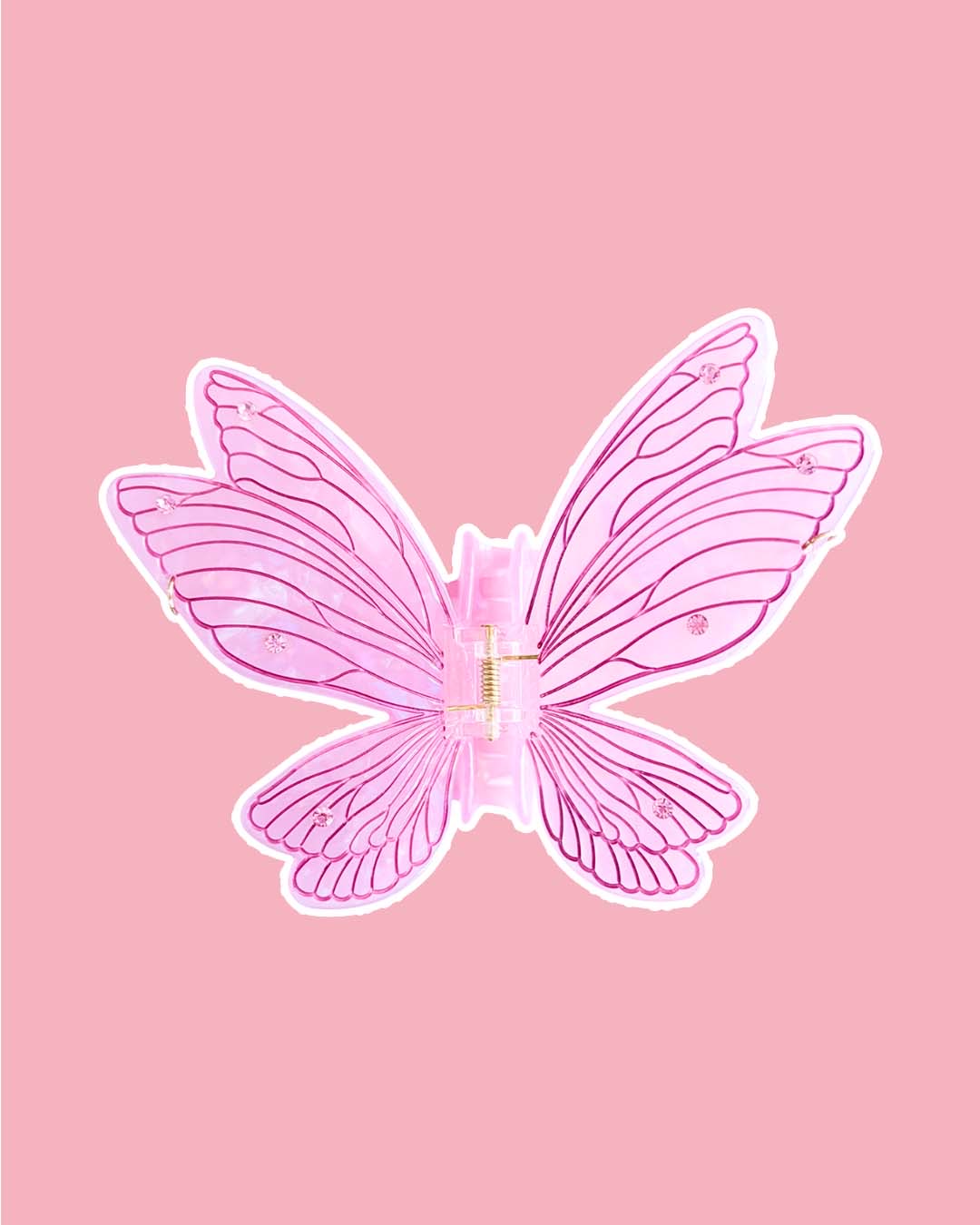 Fairy Wings Hair Claw Clip - Pink