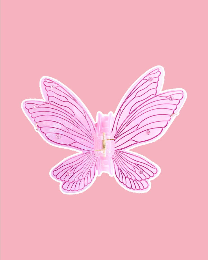 Fairy Wings Hair Claw Clip - Pink