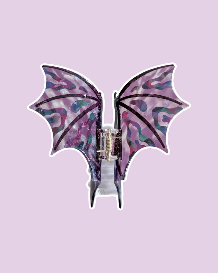 Dragon Wings Hair Claw Clip - Plum Galaxy