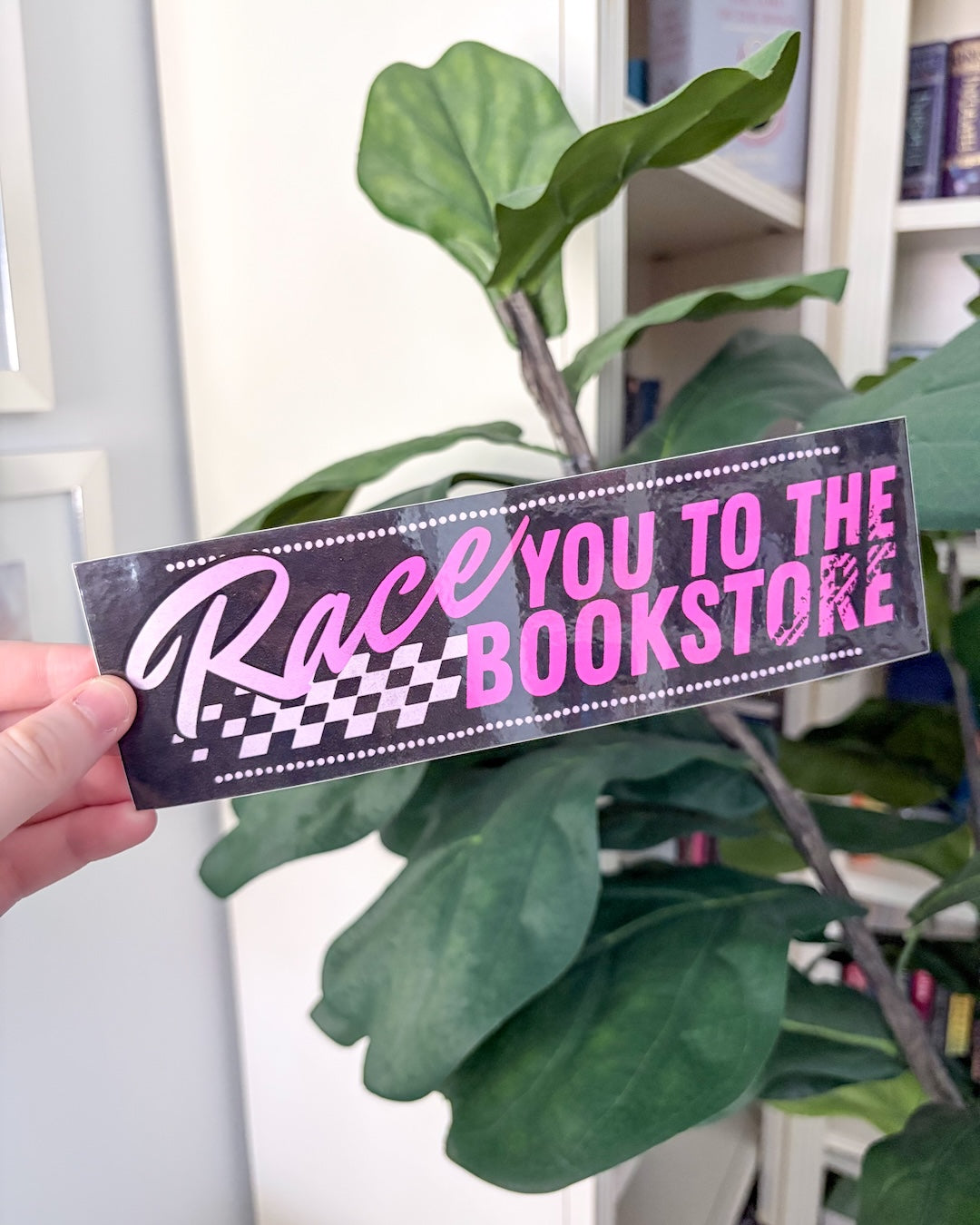 Race You to the Bookstore Bumper Sticker