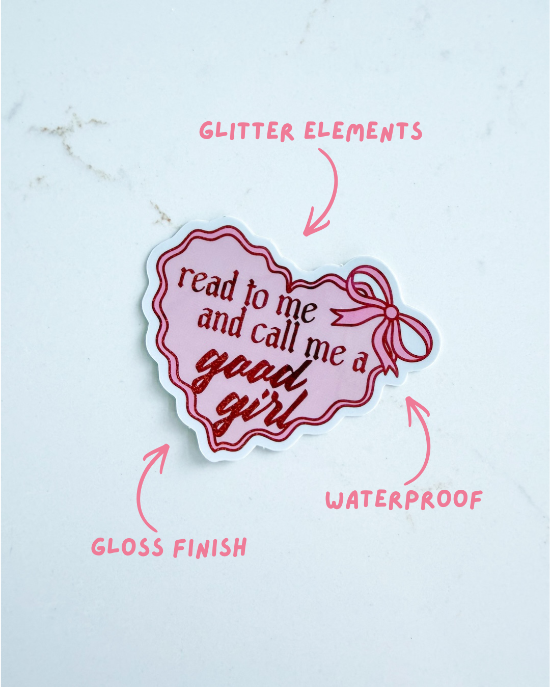 Read to Me Glitter Sticker