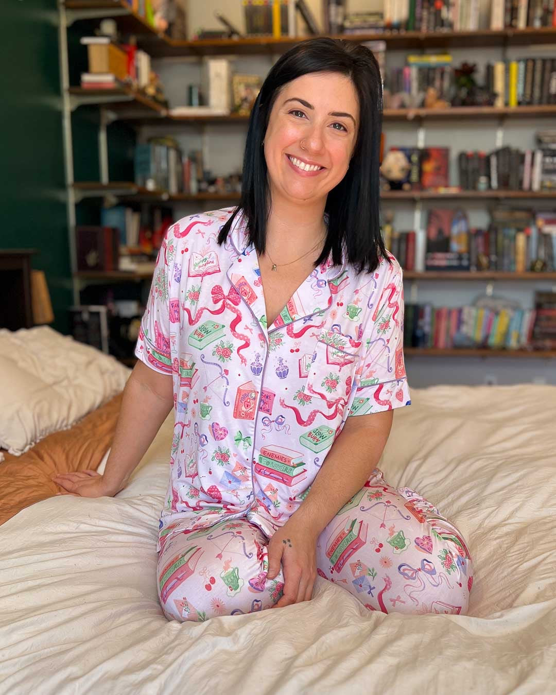 Romance Tropes Bamboo Long Pants Pajama Set
