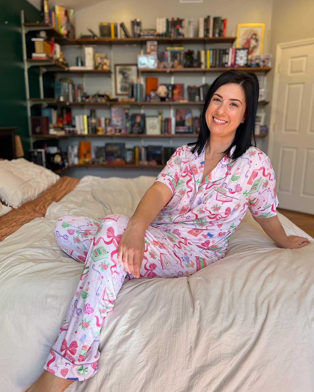 Romance Tropes Bamboo Long Pants Pajama Set