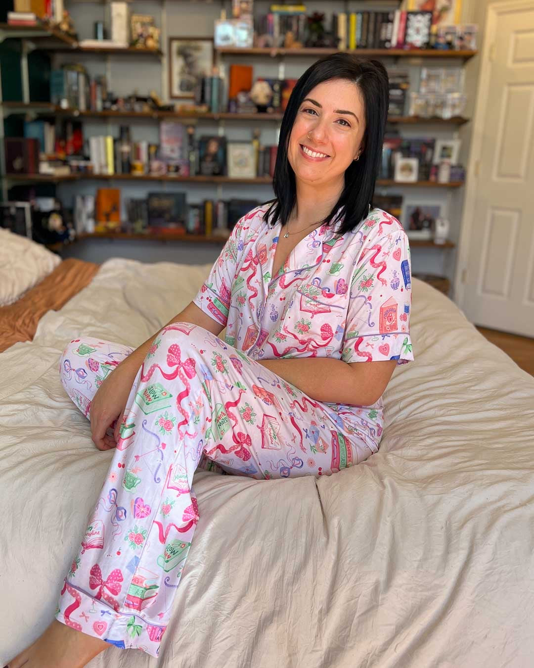 Romance Tropes Bamboo Long Pants Pajama Set