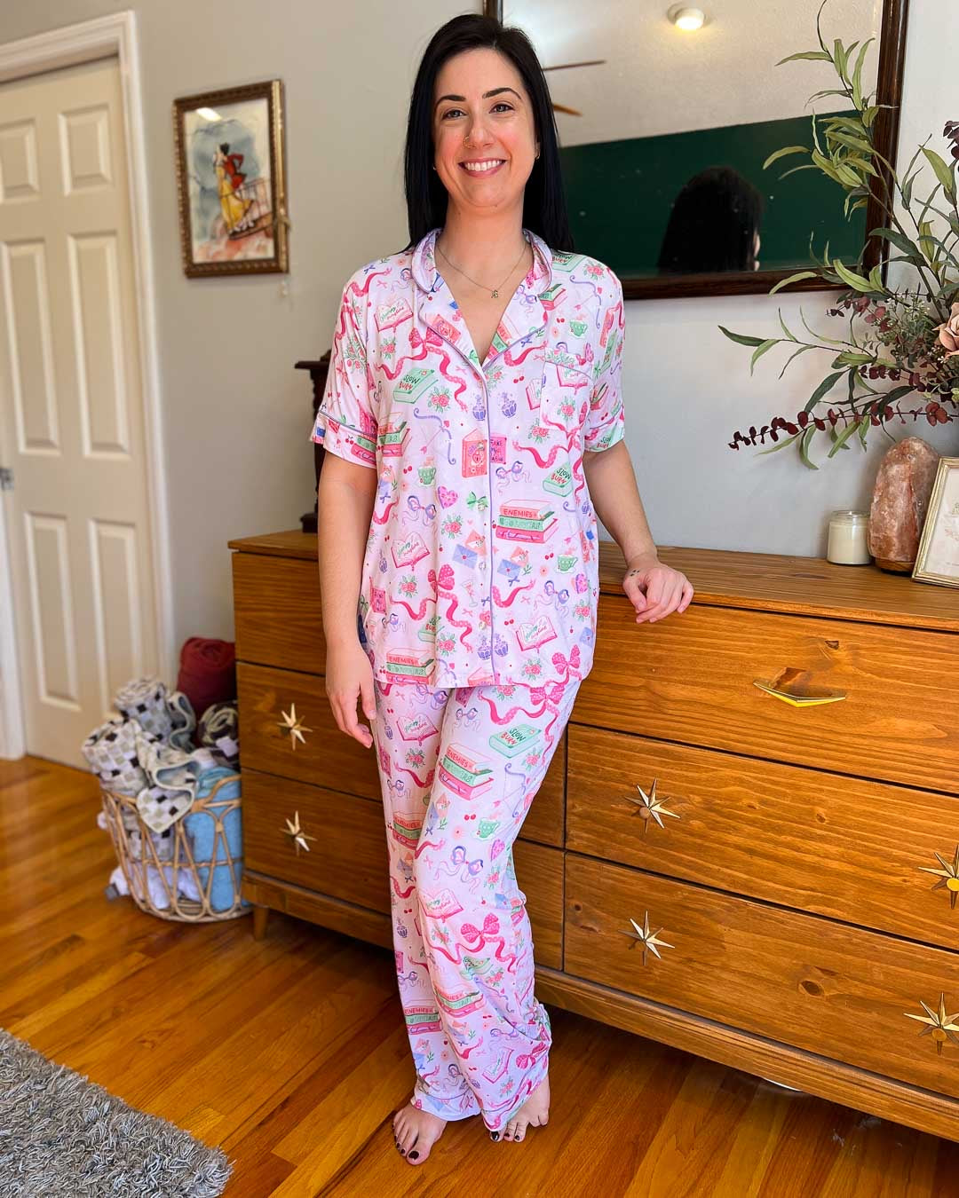 Romance Tropes Bamboo Long Pants Pajama Set