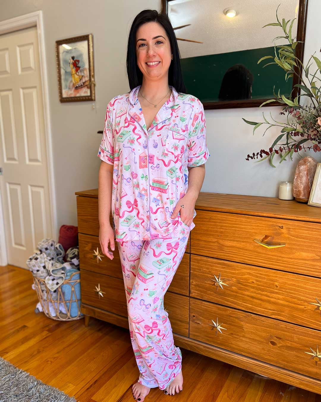 Romance Tropes Bamboo Long Pants Pajama Set