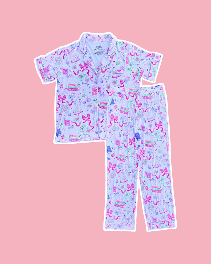 Romance Tropes Bamboo Long Pants Pajama Set