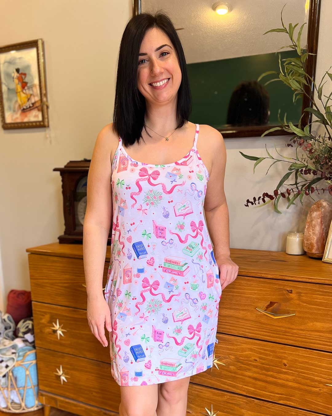 Romance Tropes Bamboo Nightgown Pajamas