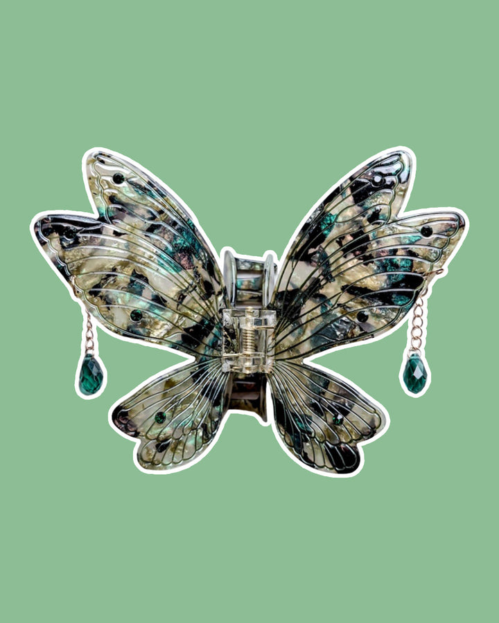 Fairy Wings Hair Claw Clip - Sage Green