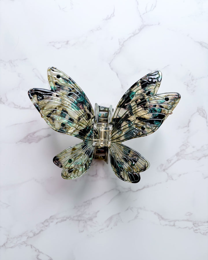 Fairy Wings Hair Claw Clip - Sage Green