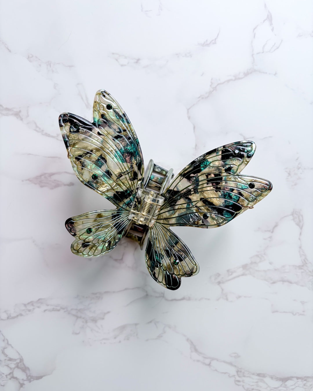 Fairy Wings Hair Claw Clip - Sage Green