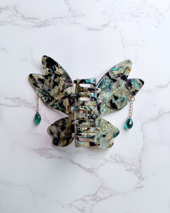 Fairy Wings Hair Claw Clip - Sage Green