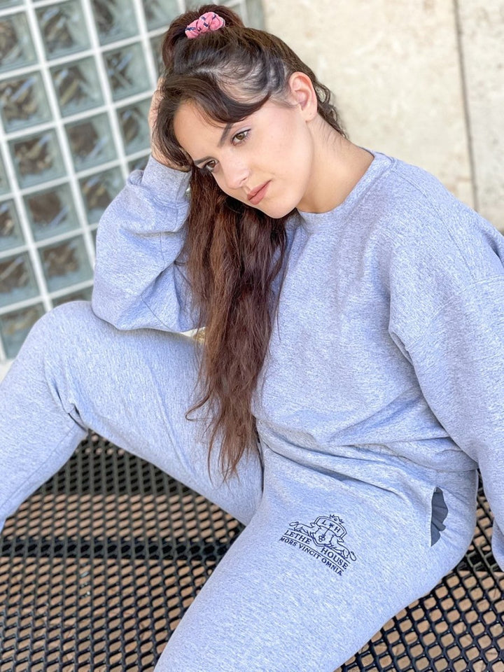 Leigh Bardugo joggers for Ninth House fans featuring a Lethe House logo.