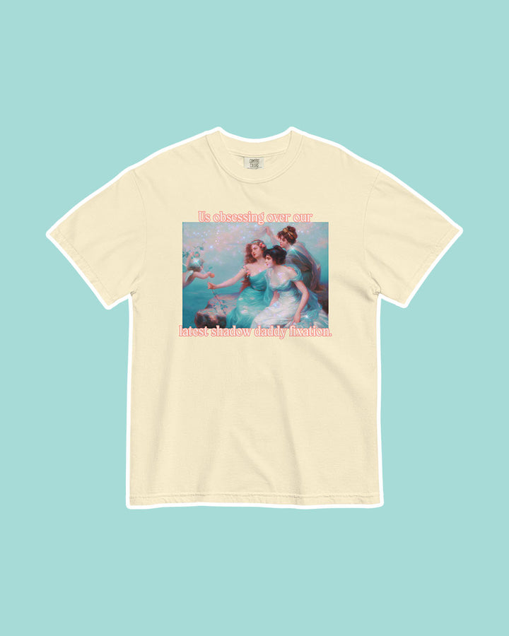 Fine art bookish shirt for fantasy romance readers featuring a classic painting and the phrase &
