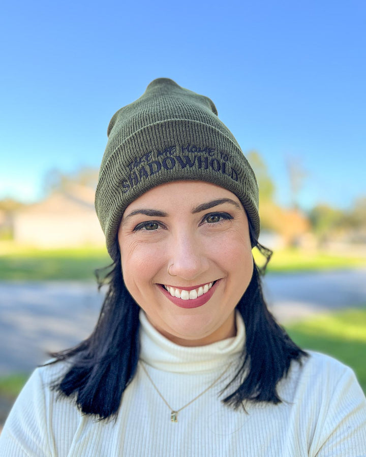 Embroidered beanie for A Dawn of Onyx fans with &