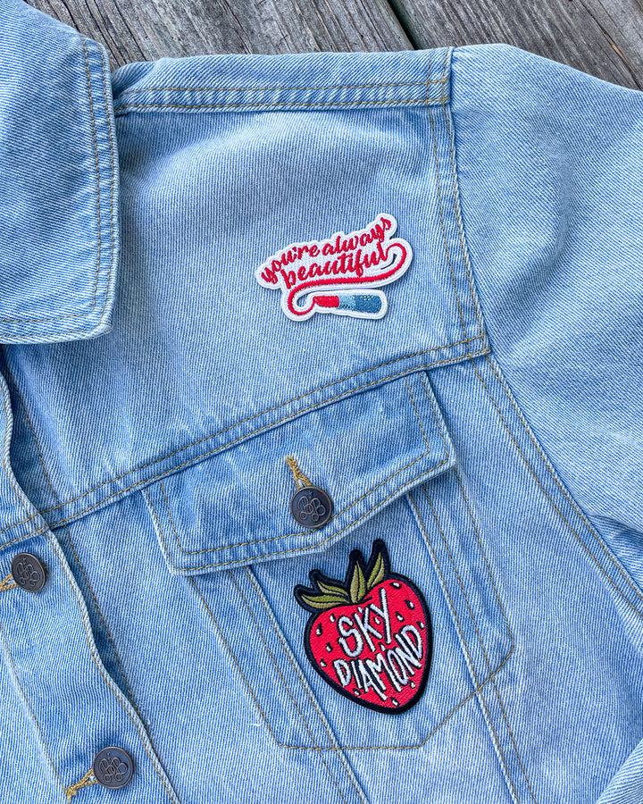 Patch set for romance readers and The Hating Games fans featuring a &