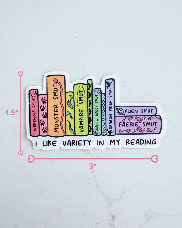 Reading Variety Glossy Sticker