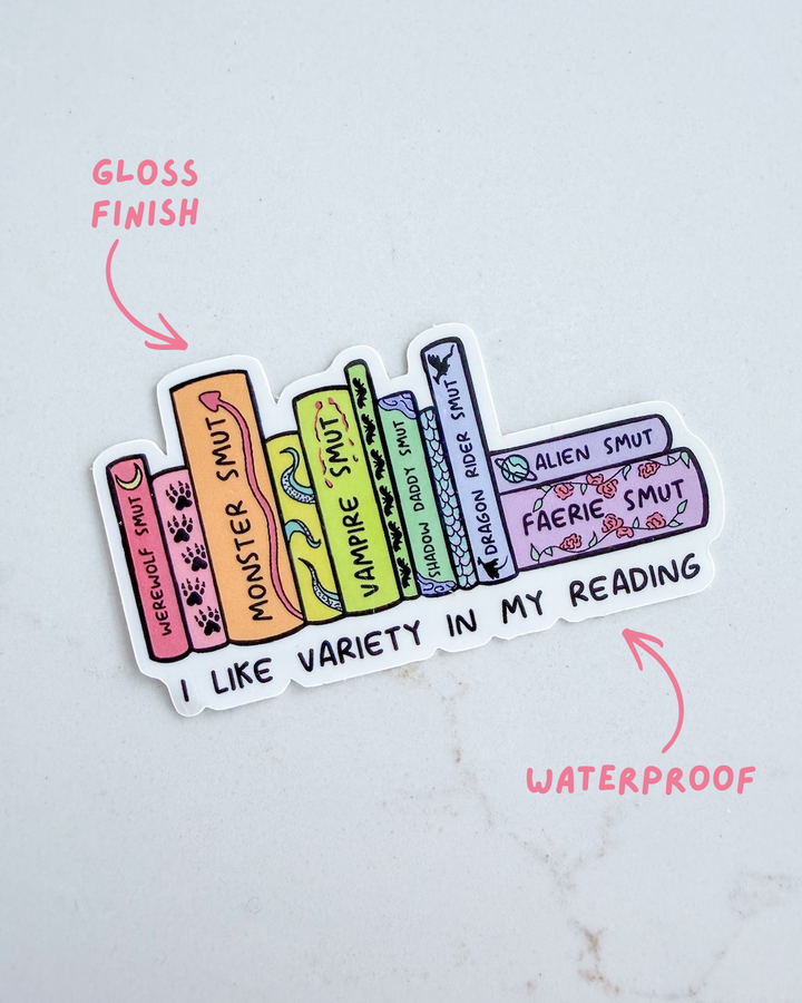 Reading Variety Glossy Sticker