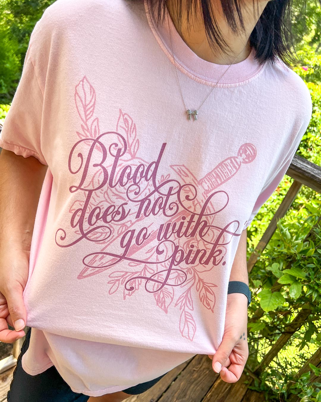 Wicked Games shirt for Enchantra by Kaylie Smith fans featuring an illustrated dagger surrounded by roses with quote &