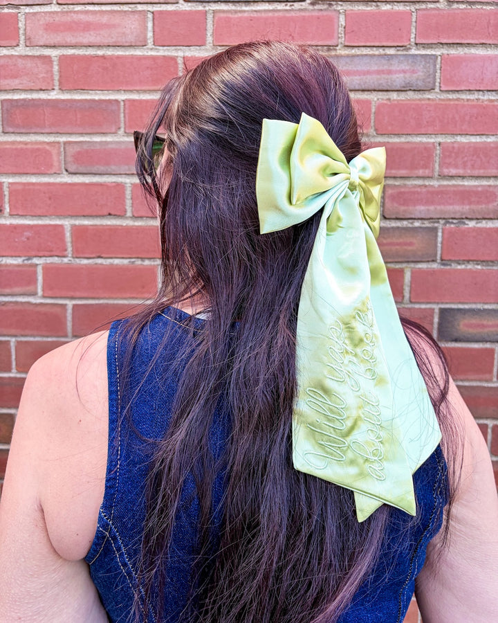 Will Yap About Books Satin Hair Bow Clip