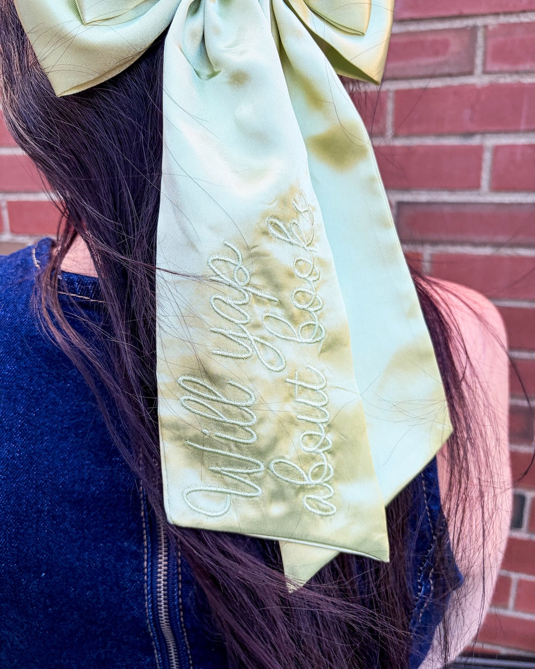 Will Yap About Books Satin Hair Bow Clip