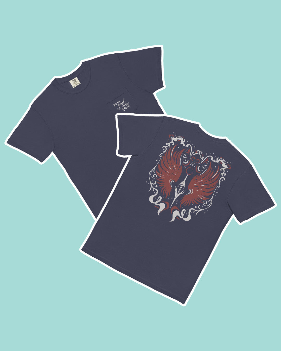 Double sided Serpent &amp; the Wings of Night shirt with the quote &