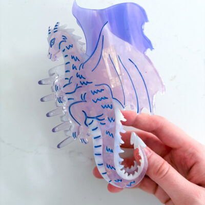Dragon Hair Claw Clip – Purple