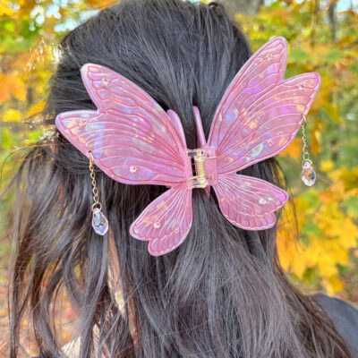 Fairy Wings Claw Clip – Pink