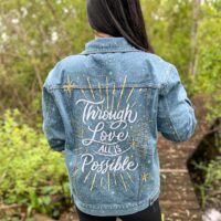 Through Love All is Possible Embroidered Jean Jacket - Image 6