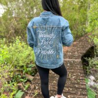 Through Love All is Possible Embroidered Jean Jacket - Image 3