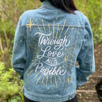 Through Love All is Possible Embroidered Jean Jacket - Image 2