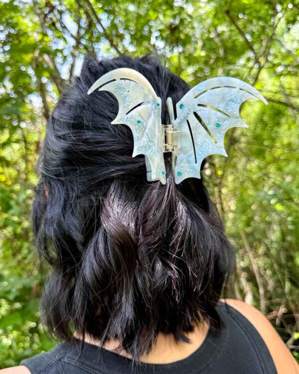 Bat Boys Claw Clip - Pastel Blue - Image 4
