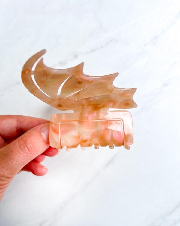 Bat Boys Claw Clip - Pastel Red - Image 8