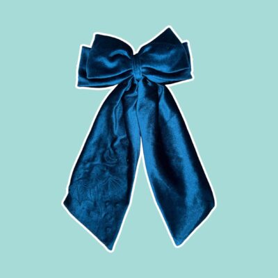 Celestial Dragon Velvet Hair Bow Clip
