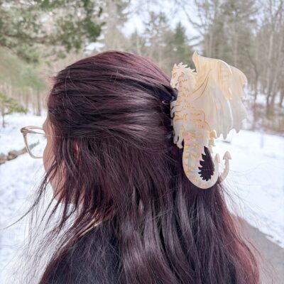 Dragon Hair Claw Clip – Cream