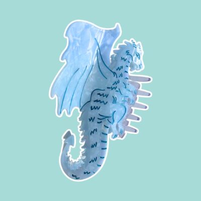 Dragon Hair Claw Clip – Blue