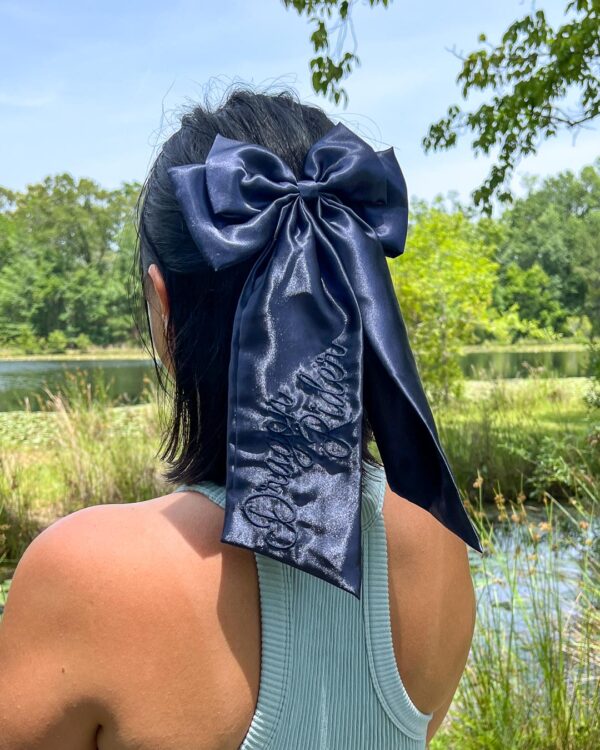 Dragon Rider Satin Hair Bow Clip - Image 4